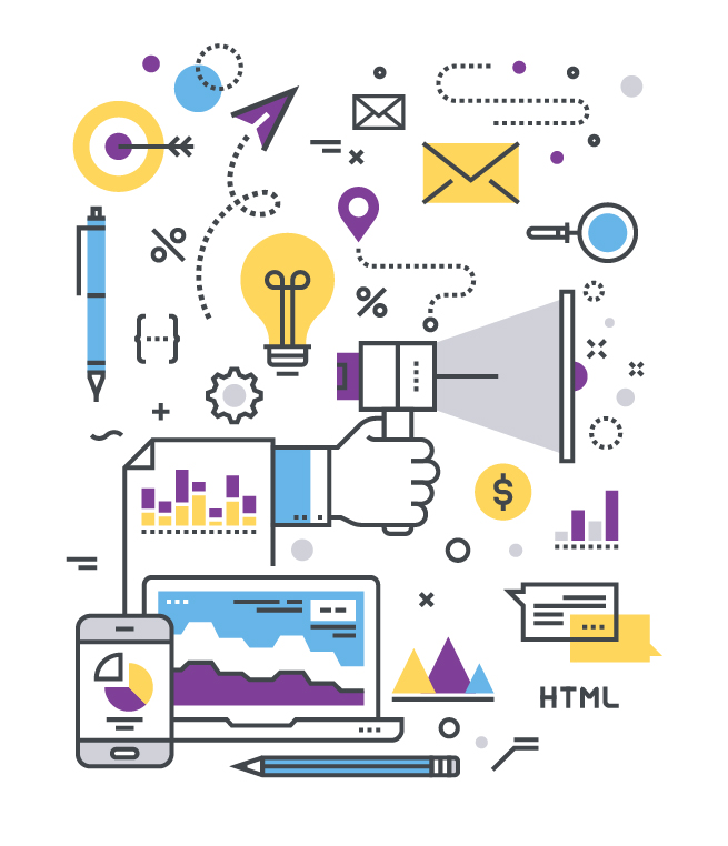 icon of internet marketing service from a digital marketing company