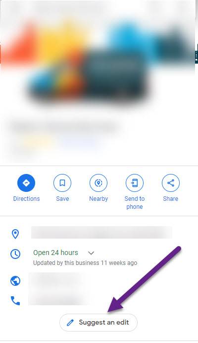 Suggest an edit to a Google Business Profile