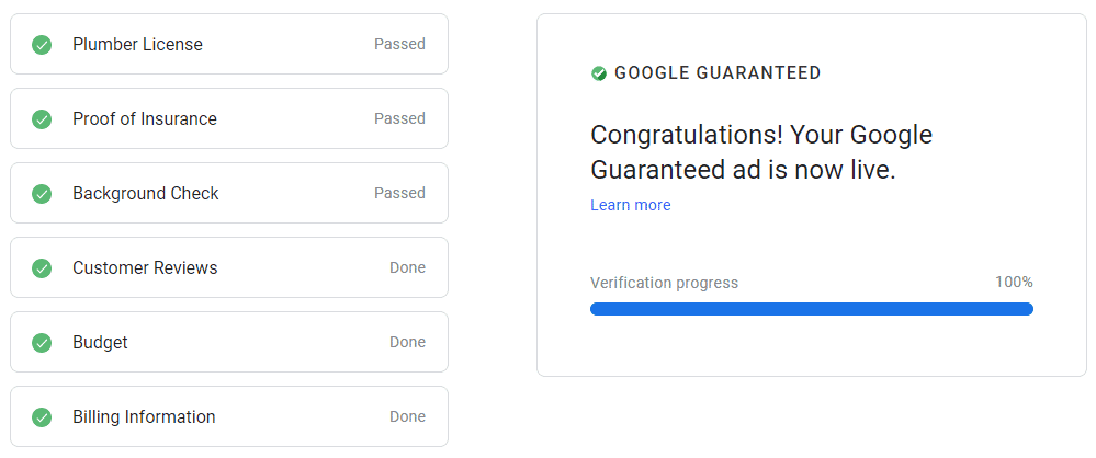 Local Services advertising verification documents